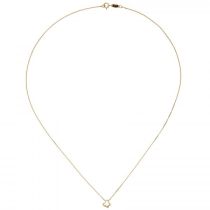 Collier Halskette mit Anhänger Schmetterling 375 Gold Gelbgold 42 cm