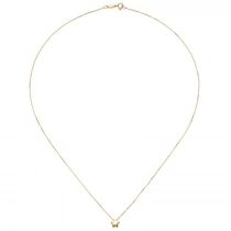 Collier Halskette mit Anhänger Stern 375 Gold Gelbgold 42 cm Kette