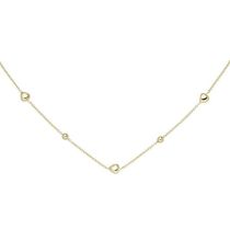 Collier Herz Kugel 925 Sterling Silber gold vergoldet 45 cm Federring