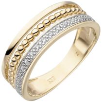 Damen Ring 333 Gelbgold 7 Zirkonia Goldring