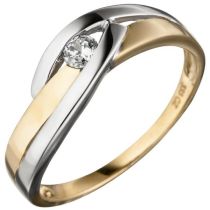 Damen Ring 333 Gelbgold Zirkonia Goldring