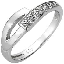 Damen Ring 925 Sterling Silber 13 Zirkonia