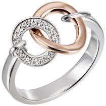 Damen Ring 925 Sterling Silber 18 Zirkonia