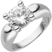 Damen Ring 925 Sterling Silber, 1 Zirkonia