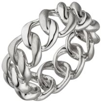 Damen Ring 925 Sterling Silber, teil matt