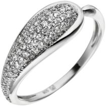 Damen Ring aus 925 Sterling Silber mit 65 Zirkonia Silberring