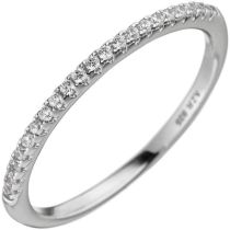 Damen Ring schmal aus 925 Sterling Silber mit Zirkonia