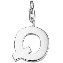 Einhänger Buchstabe Q 925 Sterling Silber Anhänger für Bettelarmband