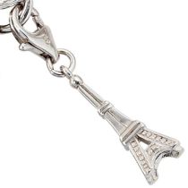 Einhänger Charm Eiffelturm 925 Sterling Silber rhodiniert