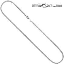 Fuchsschwanzkette 925 Silber 2,5 mm 45 cm Halskette Karabiner