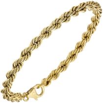 Kordelarmband 585 Gold Gelbgold 21 cm Armband Goldarmband