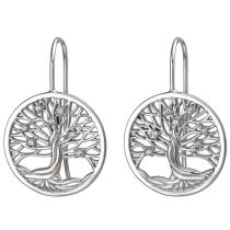 Ohrhänger Baum 925 Sterling Silber 14 Zirkonia Ohrringe Silberohrringe