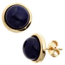 Ohrstecker 585 Gelbgold 2 Lapislazuli, 10,4 mm