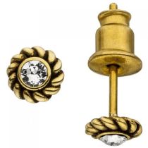 Ohrstecker Edelstahl goldfarben mit SWAROVSKI® ELEMENTS