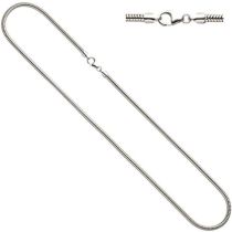 Schlangenkette 925 Silber 3,1 mm 45 cm Halskette Silberkette Karabiner