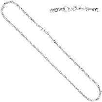 Singapurkette 925 Sterling Silber 2,9 mm 42 cm Halskette Karabiner