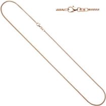 Venezianerkette 925 Silber rotvergoldet 45 cm Halskette Karabiner