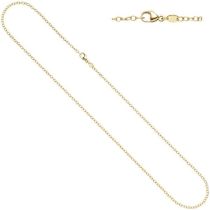 Weit-Ankerkette 585 Gelbgold 2 mm 50 cm Karabiner Halskette goldkette