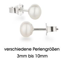 Perlen Ohrstecker 925 Silber mit Süßwasser Zuchtperlen