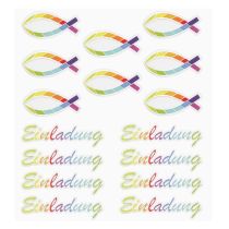 HOBBY-Design Sticker Einladung mit Fisch