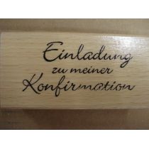 Holz Schriftstempel Einladung zu meiner Konfirmation