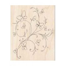 Holzstempel BUTTERFLY FLOURISH