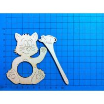 Schalhalter Katze 13 cm und 9 cm