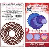 Spellbinders 6 Stanzformen Nestabilites Classic Scalloped Circles Small S4-125