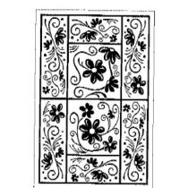 Stempel Mosaik Borde Blume 7 cm