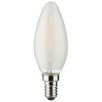 LED Filament Kerzenlampe, E14, 4W, 470lm, 2700K, warmweiß, matt, 3er Set