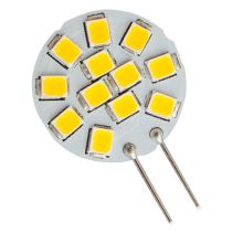 LED Stiftsockellampe, G4, 12V, 1,2W, 12 LED's, 20mm, 160lm, warmweiß, 110mA