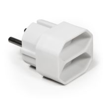 Steckdosenadapter McPower, 2x Euro, weiß