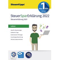 SteuerSparErklärung Lehrer 2022 (Steuerjahr 2021)