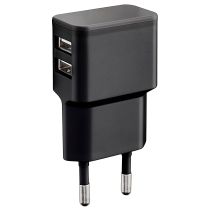 USB Ladegerät, 230V Netzteil, 2x USB-A, max. 5V/2,4A, 12 W