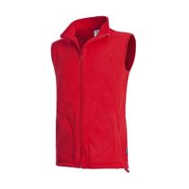 Active Fleece Vest Men Scarlet Red M