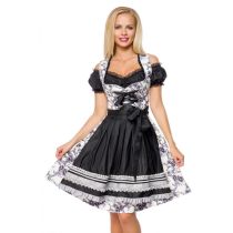 Dirndl,grau/schwarz/weiß Größe XXS