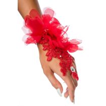 floraler Handschmuck,rot