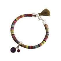 Gemshine - Damen - Armband - 925 Silber - AZTEC - Amethyst - Rubin - Violett - Rot