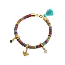 Gemshine - Damen - Armband - 925 Silber Vergoldet - AZTEC - BEE - Biene - Smaragd - Grün - Rosenquarz - Rosa