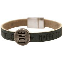 Gemshine - Damen - Armband - Love - Liebe - WISHES - Braun - Dunkel - Magnetverschluss