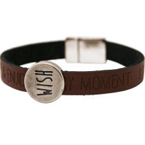 Gemshine - Damen - Armband - Wunsch - WISHES - Braun - Dunkel - Magnetverschluss