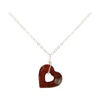 Gemshine - Damen - Halskette - Anhänger - 925 Silber - Herz - Open Heart - Rot - MADE WITH SWAROVSKI ELEMENTS®