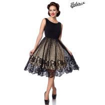 Swingkleid mit Spitze,schwarz Größe XL