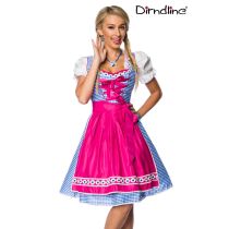 Traditionelles Karodirndl,pink/blau/weiß Größe 2XL