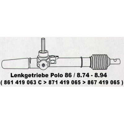 Lenkgetriebe Audi 50 86 - 9.73 - 8.76 - VW Polo / Derby 86 / 86C - 9.75 - 8.94 - Seat Ibiza - 86C - Modelle oh | MAV - 7813 - Audi