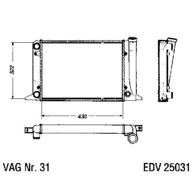 NEU + Kühler Audi 80 / 90 81 / 85 1.3 / 1.6 / 1.9 - 5Zyl. Schaltgetriebe - VAG / VW / Audi 9.78 - 8.86 - Kühls | MAV - 45227