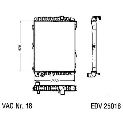 NEU + Kühler Audi 80 / 90 B4 2.3 - 5Zyl. Schaltgetriebe - VAG / VW / Audi 9.91 - 8.xx - Audi 80 / 90 81 / 85 2 | MAV - 45214 [ B4 ]