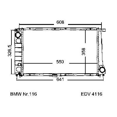 NEU + Kühler BMW 3 E 36 318 TDS Klimaanlage / Schaltgetriebe - 9.94 - 8.01 - Kühlsystem Wasserkühler / Radiato | MAV - 44454