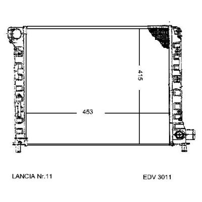 NEU + Kühler Fiat Croma 1.6 / 2.0 - 9.86 - 8.92 - Lancia Thema 2.0 - 9.87 - 8.92 - Kühlsystem Wasserkühler / R | MAV - 44325 [ Fiat ]