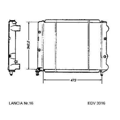 NEU + Kühler Lancia Delta HF Turbo / Prisma 1.6 / 2.0 4WD - 9.86 - 8.xx - Kühlsystem Wasserkühler / Radiator + | MAV - 44329